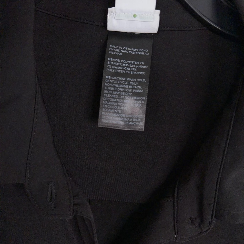 Chicos Travelers Jumpsuit Womens 2 Petite Black Easy Chick Utility Pockets NWT - Picture 7 of 15